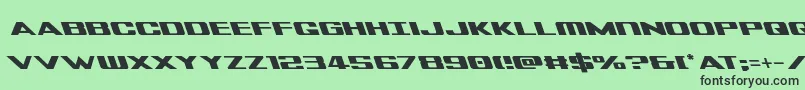 フォントTigersharkleft – 緑の背景に黒い文字