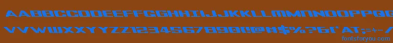 Tigersharkleft-fontti – siniset fontit ruskealla taustalla