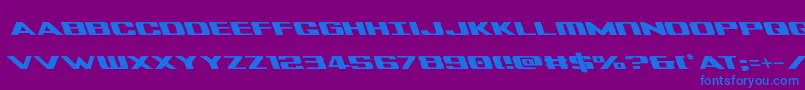 フォントTigersharkleft – 紫色の背景に青い文字