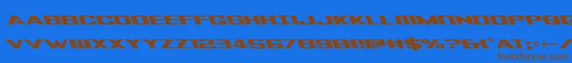 Tigersharkleft Font – Brown Fonts on Blue Background