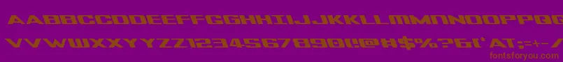 Tigersharkleft Font – Brown Fonts on Purple Background