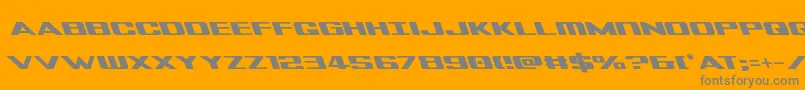 Fonte Tigersharkleft – fontes cinzas em um fundo laranja