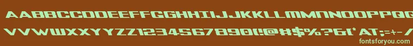 Tigersharkleft Font – Green Fonts on Brown Background