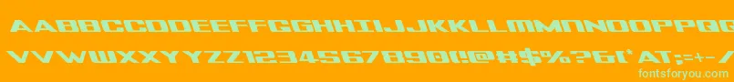 Tigersharkleft Font – Green Fonts on Orange Background