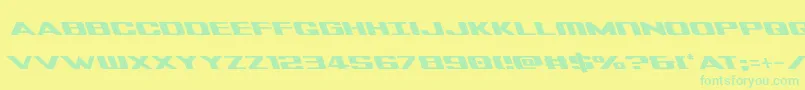 Tigersharkleft Font – Green Fonts on Yellow Background