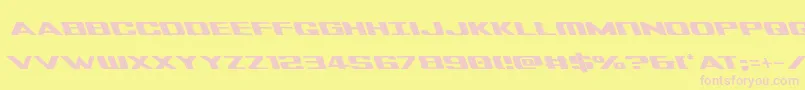 Tigersharkleft Font – Pink Fonts on Yellow Background