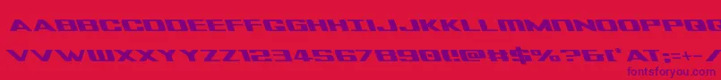 フォントTigersharkleft – 赤い背景に紫のフォント