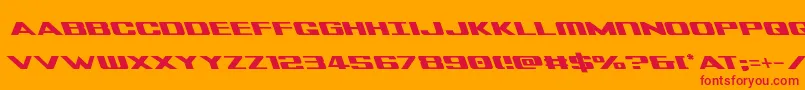 フォントTigersharkleft – オレンジの背景に赤い文字