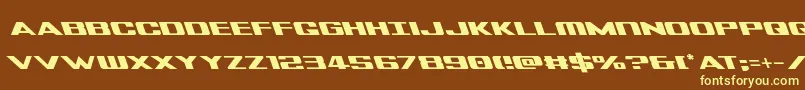 Tigersharkleft Font – Yellow Fonts on Brown Background