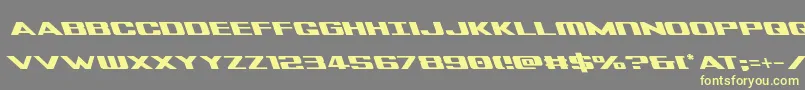 Шрифт Tigersharkleft – жёлтые шрифты на сером фоне