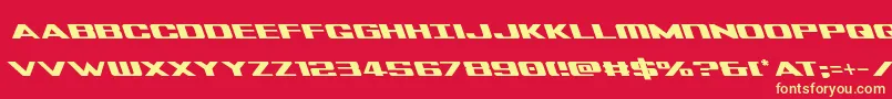 Tigersharkleft Font – Yellow Fonts on Red Background