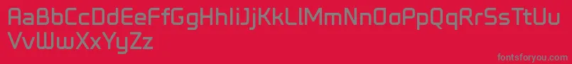 Czcionka DemoNe – szare czcionki na czerwonym tle