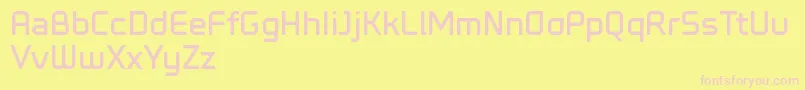 DemoNe Font – Pink Fonts on Yellow Background