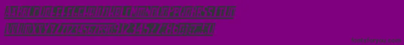 フォントSpankysBungalowBlancoItalico – 紫の背景に黒い文字