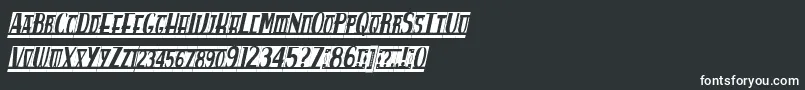 フォントSpankysBungalowBlancoItalico – 黒い背景に白い文字