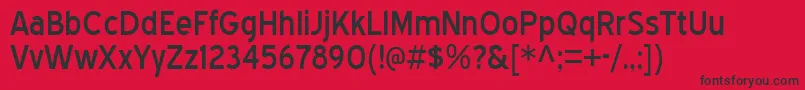 BlueHighwayRg Font – Black Fonts on Red Background