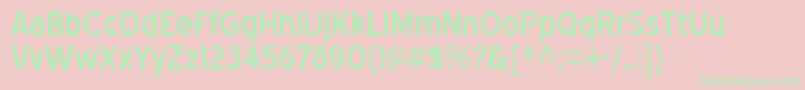 BlueHighwayRg-Schriftart – Grüne Schriften auf rosa Hintergrund