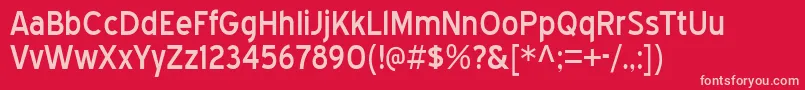 BlueHighwayRg Font – Pink Fonts on Red Background
