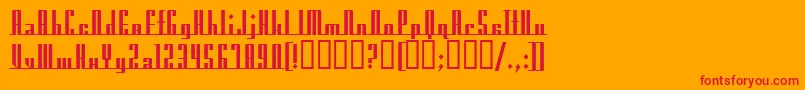 AmericanaDreamsUprightBold Font – Red Fonts on Orange Background