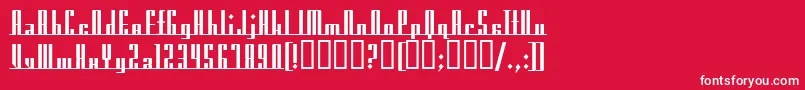フォントAmericanaDreamsUprightBold – 赤い背景に白い文字