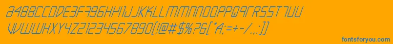 More about Escapeartistcondital Font Escapeartistcondital Font – Blue Fonts on Orange Background