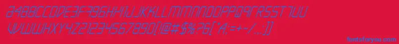 Escapeartistcondital Font – Blue Fonts on Red Background