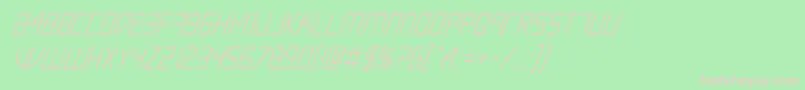 Escapeartistcondital Font – Pink Fonts on Green Background