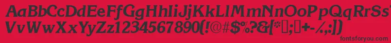 ViticasskItalic Font – Black Fonts on Red Background