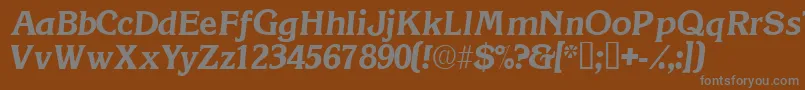 ViticasskItalic Font – Gray Fonts on Brown Background