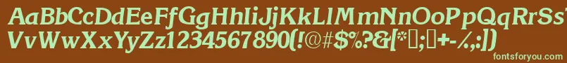 ViticasskItalic Font – Green Fonts on Brown Background