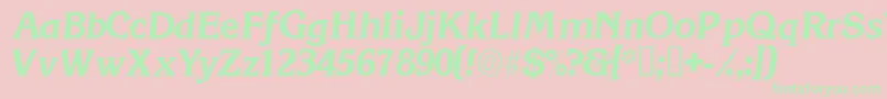 ViticasskItalic Font – Green Fonts on Pink Background