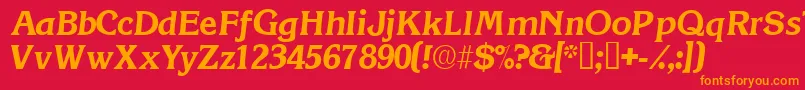 ViticasskItalic Font – Orange Fonts on Red Background