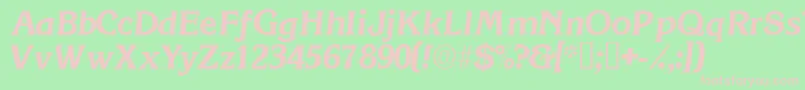 ViticasskItalic Font – Pink Fonts on Green Background
