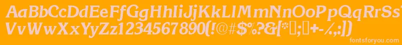 ViticasskItalic Font – Pink Fonts on Orange Background