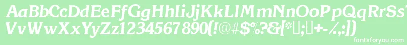 ViticasskItalic Font – White Fonts on Green Background