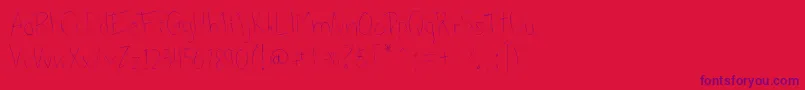 Groceries Font – Purple Fonts on Red Background