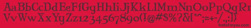 Maryjgi Font – Black Fonts on Red Background
