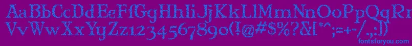 Maryjgi Font – Blue Fonts on Purple Background