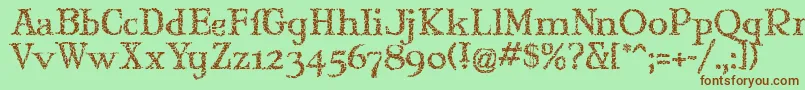 Maryjgi Font – Brown Fonts on Green Background