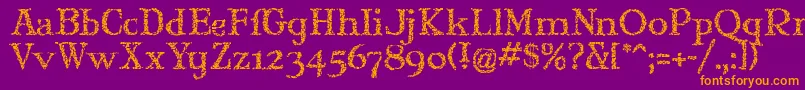 Maryjgi Font – Orange Fonts on Purple Background