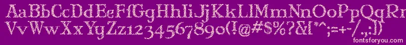 Maryjgi Font – Pink Fonts on Purple Background