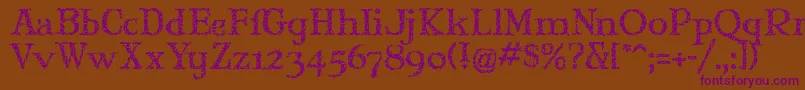 Maryjgi Font – Purple Fonts on Brown Background