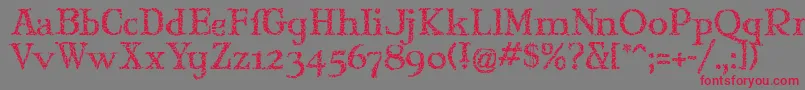 Maryjgi-Schriftart – Rote Schriften auf grauem Hintergrund
