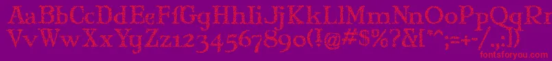 Maryjgi Font – Red Fonts on Purple Background