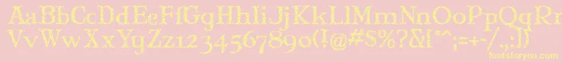 Maryjgi Font – Yellow Fonts on Pink Background