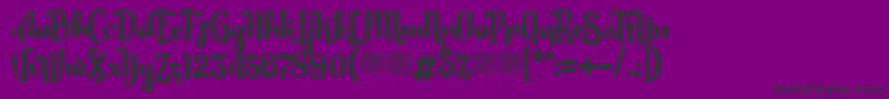 fuente HarsonDemo – Fuentes Negras Sobre Fondo Morado