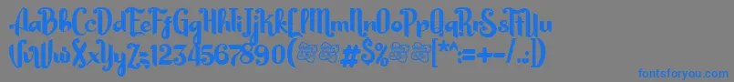 HarsonDemo Font – Blue Fonts on Gray Background