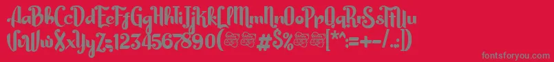 HarsonDemo Font – Gray Fonts on Red Background