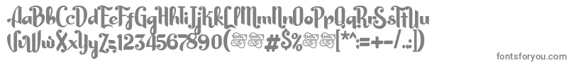 HarsonDemo Font – Gray Fonts on White Background