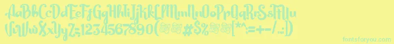 Подробнее о шрифте HarsonDemo Шрифт HarsonDemo – зелёные шрифты на жёлтом фоне